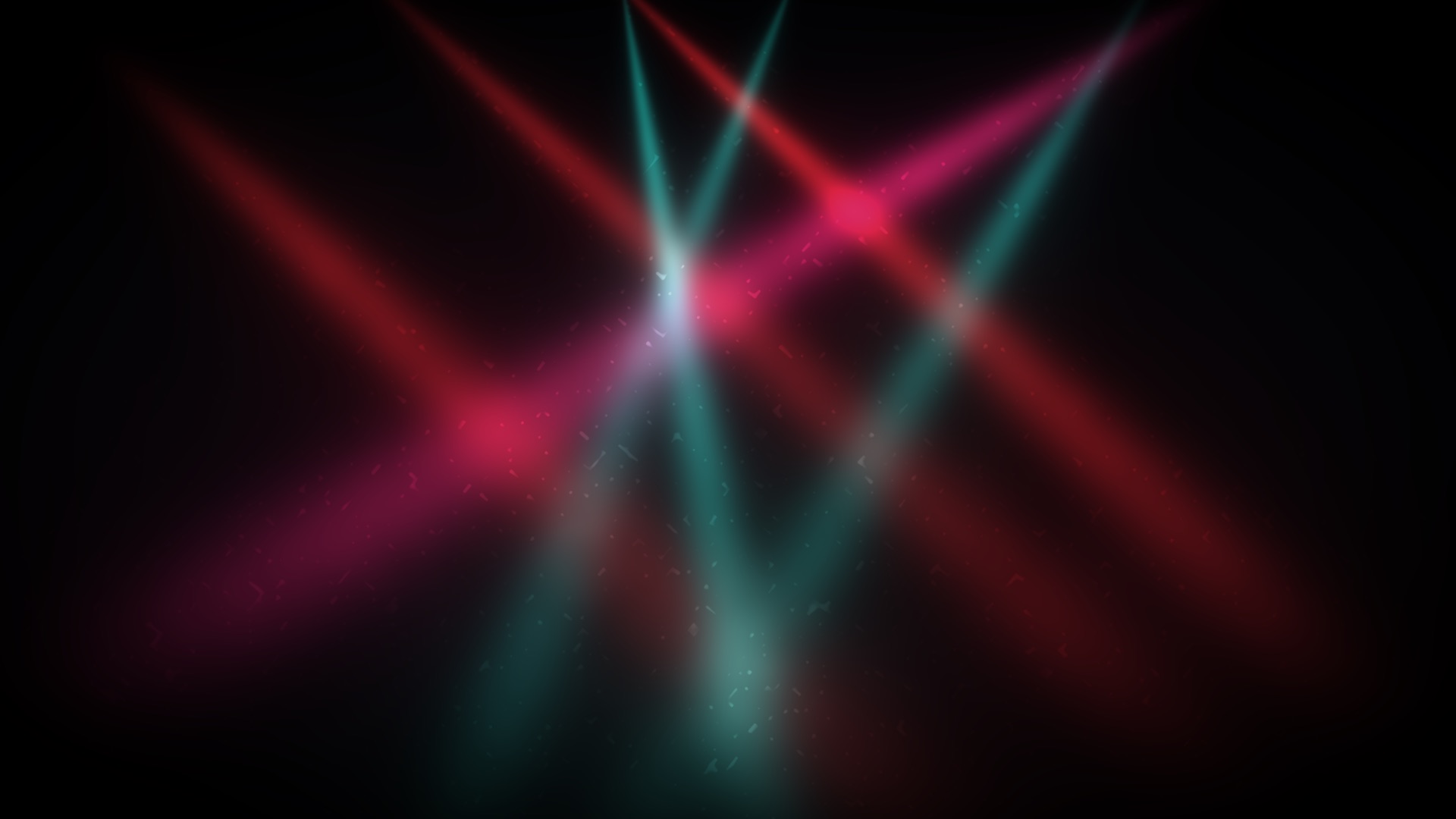 Stage Haze visualizer — colored beams sweeping through smoke over a dark stage